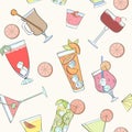 Seamless coctail pattern