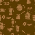 Seamless coffee background