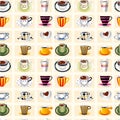 Seamless coffee pattern Royalty Free Stock Photo