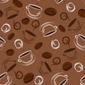 Seamless coffee pattern Royalty Free Stock Photo