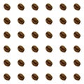 seamless coffee pattern background. Coffee beans Isolated on light brown