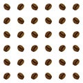 seamless coffee pattern background. Coffee beans Isolated on light brown