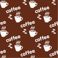 Seamless coffee pattern Royalty Free Stock Photo