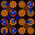 Seamless cogwheel pattern Royalty Free Stock Photo