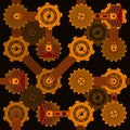Seamless cogwheel pattern Royalty Free Stock Photo