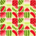 Seamless color background of part of a water-melon