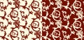 Seamless color damask pattern design. Royalty Free Stock Photo