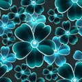 Seamless color flower pattern