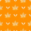 Seamless color maple leaf pattern