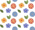 Seamless color pattern of spring holiday flowers. vector illustration Royalty Free Stock Photo