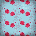 Seamless color rose pattern background