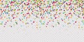 seamless colored confetti background with vector transparency