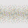 seamless colored confetti background with vector transparency Royalty Free Stock Photo