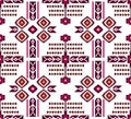 Seamless colored ethnic design with lines on white background.Seamless colored ethnic design on white background for textile print
