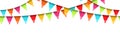 Seamless Colored Garlands Background