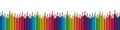 seamless colored pencils row Royalty Free Stock Photo