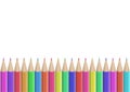 Seamless colored pencils row Royalty Free Stock Photo