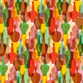 Seamless colored silhouettes of wine bottles. Pattern for restaurants, bars, tasting rooms, shops.