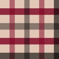 Seamless Colored Stripes, Plaid Pattern for Blanket, Coat, Jacket or Fashion Textile Design. Royalty Free Stock Photo