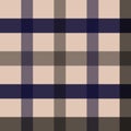 Seamless Colored Stripes, Plaid Pattern for Blanket, Coat, Jacket or Fashion Textile Design. Royalty Free Stock Photo