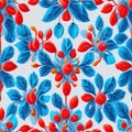 seamless colorfu lflowers pattern, repeating pattern, generative by ai