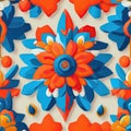 seamless colorfu lflowers pattern, repeating pattern, generative by ai