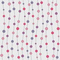 Seamless colorful abstract beads pattern. Endless pattern with lines and circles