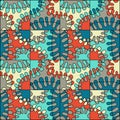 Seamless colorful abstract mod pattern