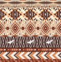 Seamless colorful aztec geometric tribal pattern