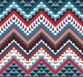 Seamless colorful aztec pattern Royalty Free Stock Photo