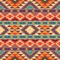 Seamless colorful aztec pattern Royalty Free Stock Photo