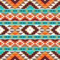 Seamless colorful aztec pattern