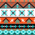 Seamless colorful aztec pattern