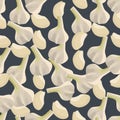 Seamless colorful background made of garlic and clove in flat de Royalty Free Stock Photo