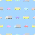 Seamless colorful car pattern Royalty Free Stock Photo