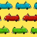 Seamless colorful car pattern Royalty Free Stock Photo