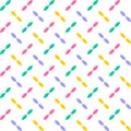 Seamless colorful cheerful pattern on white background