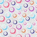 Seamless colorful circles pattern. Royalty Free Stock Photo