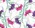 Seamless colorful fancy flower background