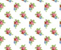 Seamless colorful floral pattern on white background Royalty Free Stock Photo