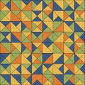 A seamless, colorful geometric pattern of triangles vector design Generative AI Royalty Free Stock Photo
