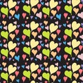 Seamless colorful heart pattern Royalty Free Stock Photo
