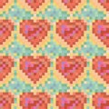 Seamless colorful heart pattern