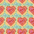 Seamless colorful heart pattern Royalty Free Stock Photo