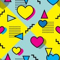 Seamless colorful memphis style pattern