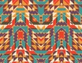 Seamless colorful navajo pattern