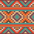 Seamless colorful navajo pattern Royalty Free Stock Photo