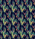 Seamless colorful paisley pattern Royalty Free Stock Photo