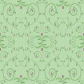 Seamless colorful pattern of dogwood blossom ornament