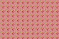 Seamless colorful pattern of open plastic yellow and red scissors on pastel pink color background. From top view. Flat lay Royalty Free Stock Photo